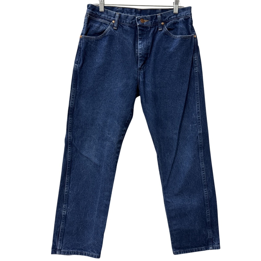 Wrangler Men's‎ 32x30 Blue Denim Straight Leg Jeans Cotton Made in Mexico